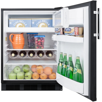 Summit CT663BKBIKSHH  24 Inch Counter Depth Compact Refrigerator, in Black Stainless Steel — thumbnail 6