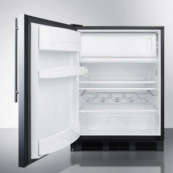 Summit CT663BKBISSHVLHD  24 Inch Counter Depth Compact Refrigerator, in Stainless Steel — thumbnail 3
