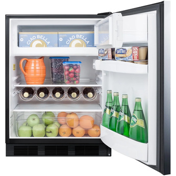 Summit CT663BKSSHH  24 Inch Counter Depth Compact Refrigerator, in Stainless Steel — thumbnail 5