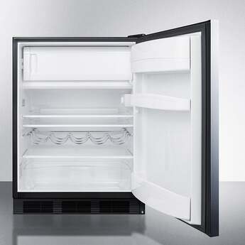 Summit CT663BKSSHH  24 Inch Counter Depth Compact Refrigerator, in Stainless Steel — thumbnail 6