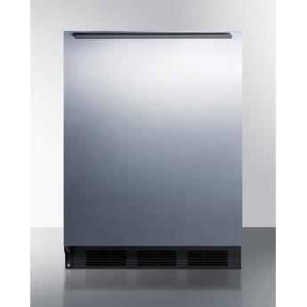 Summit CT663BKSSHHLHD  24 Inch Counter Depth Compact Refrigerator, in Stainless Steel