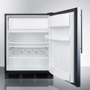 Summit CT663BKSSHV 24 Inch Counter Depth Compact Refrigerator, in Stainless Steel — thumbnail 6