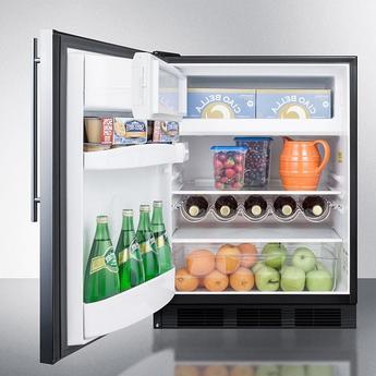 Summit CT663BKSSHVADALHD 24 Inch Counter Depth Compact Refrigerator, in Stainless Steel — thumbnail 4
