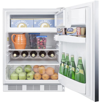 Summit CT663BKSSTB 24 Inch Counter Depth Compact Refrigerator, in Stainless Steel — thumbnail 5
