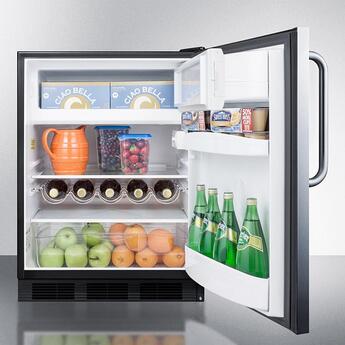 Summit CT663BKSSTB 24 Inch Counter Depth Compact Refrigerator, in Stainless Steel — thumbnail 8