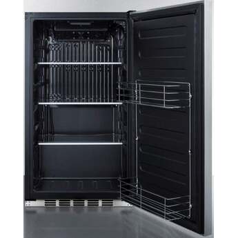 Summit FF195H34CSS 19 Inch Counter Depth Compact Refrigerator, in Stainless Steel — thumbnail 5