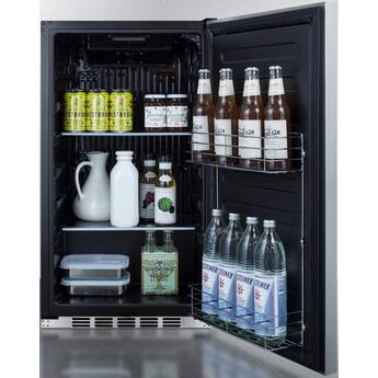 Summit FF195H34CSS 19 Inch Counter Depth Compact Refrigerator, in Stainless Steel — thumbnail 8