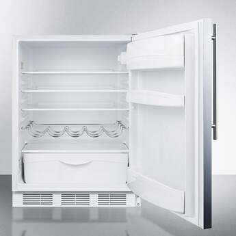 Summit FF61WBISSHV 24 Inch Counter Depth Compact Refrigerator, in Stainless Steel — thumbnail 6