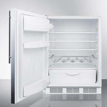 Summit FF61WBISSHVADALHD  24 Inch Counter Depth Compact Refrigerator, in Stainless Steel — thumbnail 3