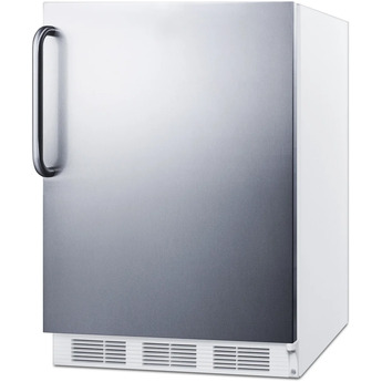 Summit FF61WBISSTB 24 Inch Counter Depth Compact Refrigerator, in Stainless Steel — thumbnail 5