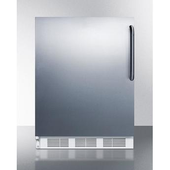 Summit FF61WBISSTBLHD  24 Inch Counter Depth Compact Refrigerator, in Stainless Steel