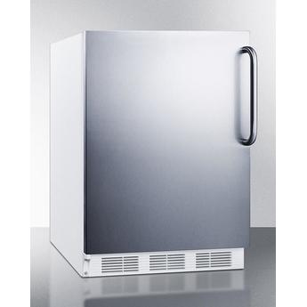 Summit FF61WBISSTBLHD  24 Inch Counter Depth Compact Refrigerator, in Stainless Steel — thumbnail 2