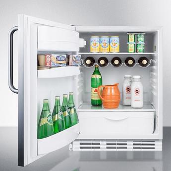 Summit FF61WBISSTBLHD  24 Inch Counter Depth Compact Refrigerator, in Stainless Steel — thumbnail 4