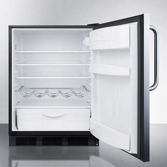 Summit FF63BKBISSTBADA  24 Inch Counter Depth Compact Refrigerator, in Stainless Steel — thumbnail 5