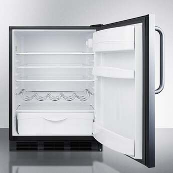 Summit FF63BKBIWP1  24 Inch Counter Depth Compact Refrigerator, in Walnut — thumbnail 5