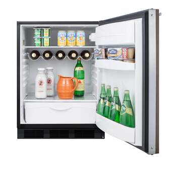 Summit FF63BKBIWP1  24 Inch Counter Depth Compact Refrigerator, in Walnut — thumbnail 6