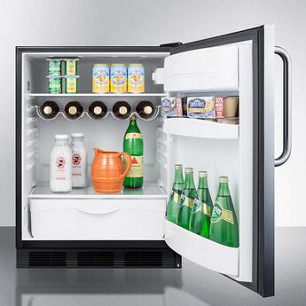 Summit FF63BKCSS  24 Inch Counter Depth Compact Refrigerator, in Stainless Steel — thumbnail 8