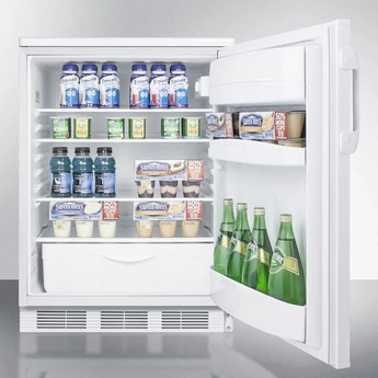 Summit FF6LW7SSHVADA 24 Inch Counter Depth Compact Refrigerator, in Stainless Steel — thumbnail 5