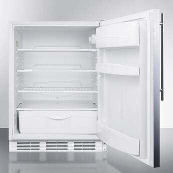 Summit FF6LW7SSHVADA 24 Inch Counter Depth Compact Refrigerator, in Stainless Steel — thumbnail 6
