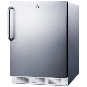 Summit FF6LW7SSHVADA 24 Inch Counter Depth Compact Refrigerator, in Stainless Steel — thumbnail 7