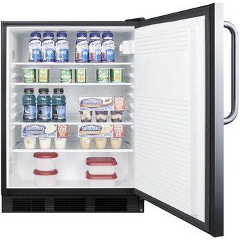 Summit FF7BKCSSADA  24 Inch Counter Depth Compact Refrigerator, in Stainless Steel — thumbnail 5