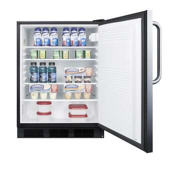 Summit FF7BKCSSADA  24 Inch Counter Depth Compact Refrigerator, in Stainless Steel — thumbnail 6