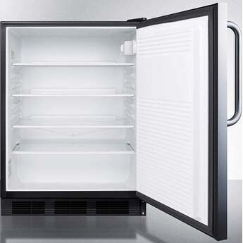 Summit FF7BKCSSADA  24 Inch Counter Depth Compact Refrigerator, in Stainless Steel — thumbnail 9