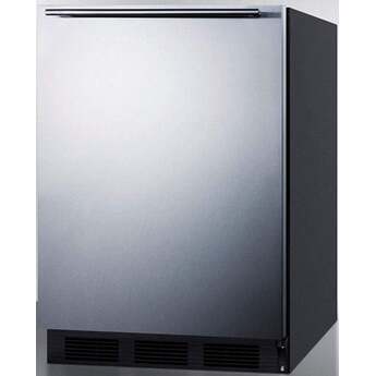 Summit FF7BKSSHHADA  24 Inch Counter Depth Compact Refrigerator, in Stainless Steel — thumbnail 5