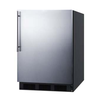 Summit FF7BKSSHVADA  24 Inch Counter Depth Compact Refrigerator, in Stainless Steel — thumbnail 5