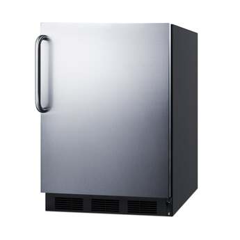 Summit FF7BKSSTBADA  24 Inch Counter Depth Compact Refrigerator, in Stainless Steel — thumbnail 5