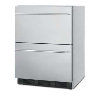Summit SP6DBS2D7 24 Inch Counter Depth Compact Refrigerator, in Stainless Steel — thumbnail 4