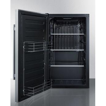 Summit SPR196OSLHD 19 Inch Counter Depth Compact Refrigerator, in Stainless Steel — thumbnail 2
