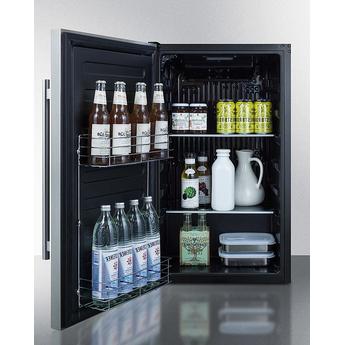 Summit SPR196OSLHD 19 Inch Counter Depth Compact Refrigerator, in Stainless Steel — thumbnail 3