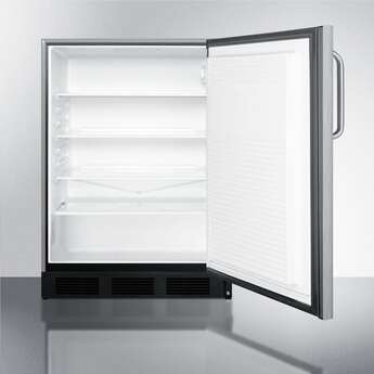 Summit SPR7BOSST 24 Inch Counter Depth Compact Refrigerator, in Stainless Steel — thumbnail 6