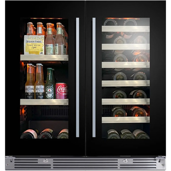 XO XOU30BWDDGB 30 Inch Combo Wine And Beverage Center : Black Black — thumbnail 21