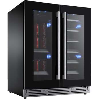 XO XOU30BWDDGB 30 Inch Combo Wine And Beverage Center : Black Black — thumbnail 4