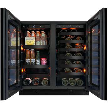 XO XOU30BWDDGBS 30 Inch Combo Wine And Beverage Center : Black Stainless — thumbnail 12