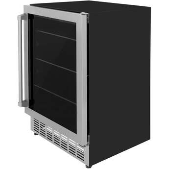 Zline 24 Inch Monument Autograph Edition 154 Can Beverage Fridge: Stainless Steel — thumbnail 11