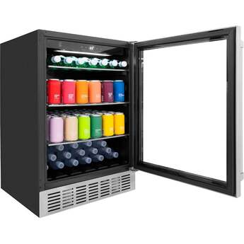 Zline 24 Inch Monument Autograph Edition 154 Can Beverage Fridge: Stainless Steel — thumbnail 18