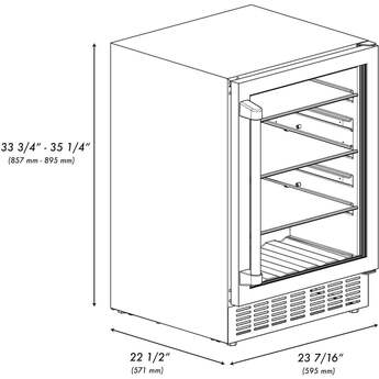 Zline 24 Inch Monument Autograph Edition 154 Can Beverage Fridge: Stainless Steel — thumbnail 37