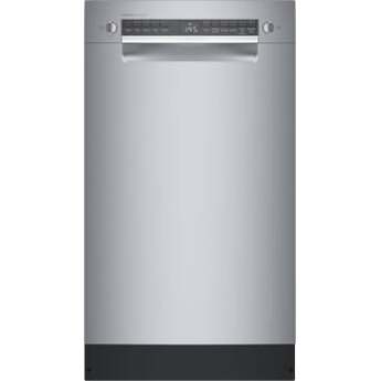 Bosch 18 Inch Full Console Recessed Handle Built-In Smart Dishwasher with 10 Place Settings, 3rd Rack, 46 dBA, 5 Programs, 5 Functions, InfoLight, Child Lock, RackMatic™, Delay Start, Home Connect™, AquaStop®, PrecisionWash®, PureDry®, ADA Compliant and ENERGY STAR®: Stainless Steel