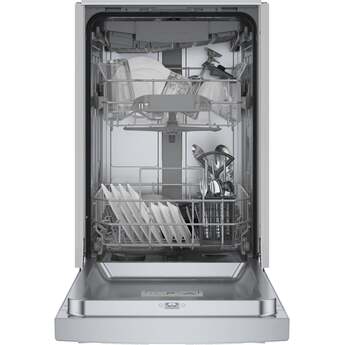 Bosch 18 Inch Full Console Recessed Handle Built-In Smart Dishwasher with 10 Place Settings, 3rd Rack, 46 dBA, 5 Programs, 5 Functions, InfoLight, Child Lock, RackMatic™, Delay Start, Home Connect™, AquaStop®, PrecisionWash®, PureDry®, ADA Compliant and ENERGY STAR®: Stainless Steel — thumbnail 11