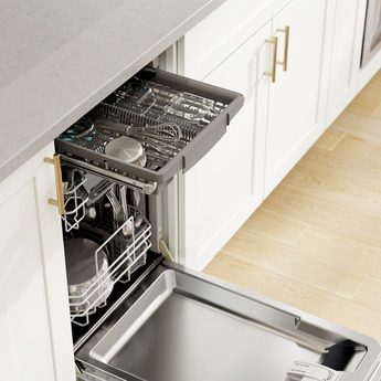 Bosch 18 Inch Full Console Recessed Handle Built-In Smart Dishwasher with 10 Place Settings, 3rd Rack, 46 dBA, 5 Programs, 5 Functions, InfoLight, Child Lock, RackMatic™, Delay Start, Home Connect™, AquaStop®, PrecisionWash®, PureDry®, ADA Compliant and ENERGY STAR®: Stainless Steel — thumbnail 41