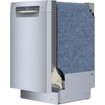 Bosch 18 Inch Full Console Recessed Handle Built-In Smart Dishwasher with 10 Place Settings, 3rd Rack, 46 dBA, 5 Programs, 5 Functions, InfoLight, Child Lock, RackMatic™, Delay Start, Home Connect™, AquaStop®, PrecisionWash®, PureDry®, ADA Compliant and ENERGY STAR®: Stainless Steel — thumbnail 42