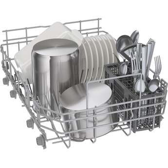 Bosch 18 Inch Full Console Recessed Handle Built-In Smart Dishwasher with 10 Place Settings, 3rd Rack, 46 dBA, 5 Programs, 5 Functions, InfoLight, Child Lock, RackMatic™, Delay Start, Home Connect™, AquaStop®, PrecisionWash®, PureDry®, ADA Compliant and ENERGY STAR®: Stainless Steel — thumbnail 48
