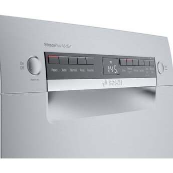 Bosch 18 Inch Full Console Recessed Handle Built-In Smart Dishwasher with 10 Place Settings, 3rd Rack, 46 dBA, 5 Programs, 5 Functions, InfoLight, Child Lock, RackMatic™, Delay Start, Home Connect™, AquaStop®, PrecisionWash®, PureDry®, ADA Compliant and ENERGY STAR®: Stainless Steel — thumbnail 7