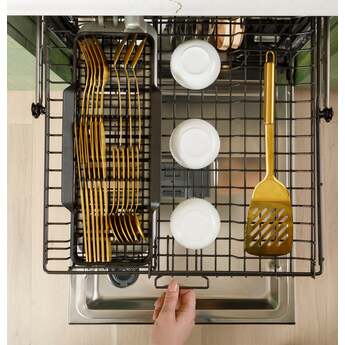 Cafe 24 Inch Fully Integrated Built-In Smart Dishwasher with 16 Place Setting Capacity, 6 Wash Cycles, 44 dBA Noise Level, and Ultra Wash: Fingerprint Resistant Stainless Steel with Brushed Stainless Handles — thumbnail 13