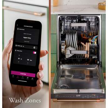 Cafe 24 Inch Fully Integrated Built-In Smart Dishwasher with 16 Place Setting Capacity, 6 Wash Cycles, 44 dBA Noise Level, and Ultra Wash: Fingerprint Resistant Stainless Steel with Brushed Stainless Handles — thumbnail 19