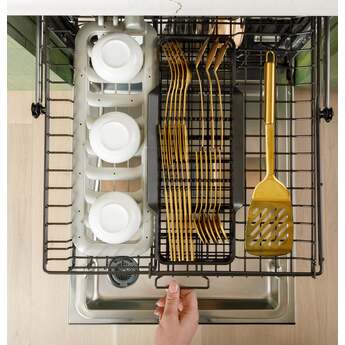 Cafe 24 Inch Fully Integrated Built-In Smart Dishwasher with 16 Place Setting Capacity, 6 Wash Cycles, 44 dBA Noise Level, and Ultra Wash: Fingerprint Resistant Stainless Steel with Brushed Stainless Handles — thumbnail 25
