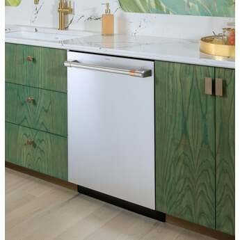 Cafe 24 Inch Fully Integrated Built-In Smart Dishwasher with 16 Place Setting Capacity, 6 Wash Cycles, 44 dBA Noise Level, and Ultra Wash: Fingerprint Resistant Stainless Steel with Brushed Stainless Handles — thumbnail 3